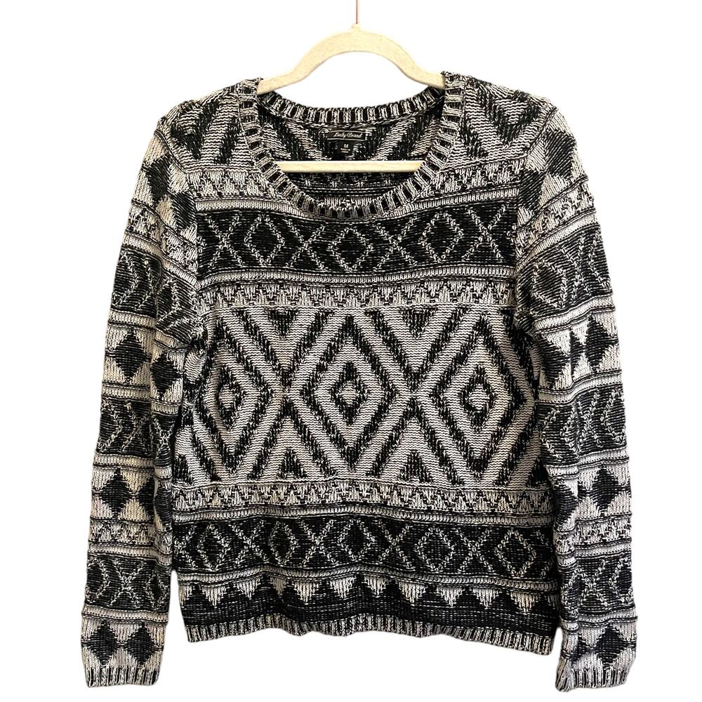 Lucky Brand Geometric Sweater | Nordic Icelandic Print  Aztec | Size Medium